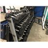 Image 1 : 2 RACKS WITH MATCHING SET OF CAP DUMBBELLS RANGING FROM 5LBS - 90LBS (APPROX 1710LBS TOTAL) 2  X