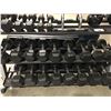 Image 2 : 2 RACKS WITH MATCHING SET OF CAP DUMBBELLS RANGING FROM 5LBS - 90LBS (APPROX 1710LBS TOTAL) 2  X