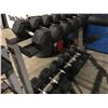 Image 3 : 2 RACKS WITH MATCHING SET OF CAP DUMBBELLS RANGING FROM 5LBS - 90LBS (APPROX 1710LBS TOTAL) 2  X