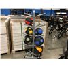 Image 1 : 6 X MEDICINE BALLS (8, 10, 12, 15, 17 & 20) INCLUDES RACK