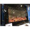 Image 1 : PARAMOUNT 24" CURVED GLASS WALL MOUNT ELECTRIC FIREPLACE WITH REMOTE