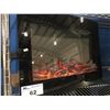 Image 1 : PARAMOUNT 24" CURVED GLASS WALL MOUNT ELECTRIC FIREPLACE WITH REMOTE