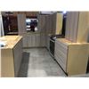 Image 1 : 12' X 10'6"  KITCHEN CABINET SET WITH SILVER OAK FINISH 40" H UPPER CABINETS/MAPLE HARDWOOD DRAWERS