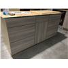 Image 3 : 12' X 10'6"  KITCHEN CABINET SET WITH SILVER OAK FINISH 40" H UPPER CABINETS/MAPLE HARDWOOD DRAWERS