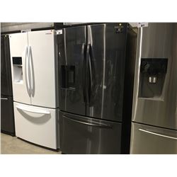 SAMSUNG TWIN COOLING PLUS 36" X 70" BLACK STAINLESS FRIDGE WITH ICE MAKER (SLIGHT FLAW IN FINISH