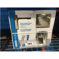 UBERHAUS BATHROOM FAUCET & SHOWER SET WITH RAINWATER SHOWER HEAD