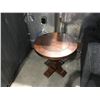 Image 2 : CHERRY COLORED 48" X 28" COFFEE TABLE & 26" DIAMETER ROUND END TABLE 24" TALL