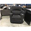 Image 1 : BLACK UPOLSTERED RECLINER/ROCKER