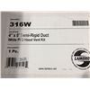 Image 1 : 4" X 8' SEMI-RIGID DUCT WHITE PFD HOOD VENT KIT X 2