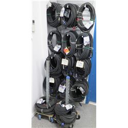 Multiple Misc Size Rapco Horizon Concert Series Coils Speaker Wire (rolling carts not included)
