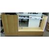 Image 1 : Wood & Glass Display Case with Sliding Back Doors and 3 Shelves