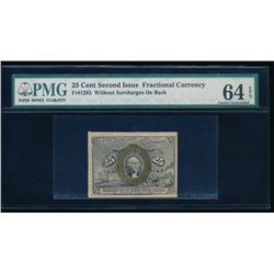 25 Cent Second Issue Fractional Note PMG 64EPQ