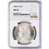 Image 1 : 1884-O $1 Morgan Silver Dollar Coin NGC MS63