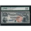 Image 1 : 1880 $10 Jackass Legal Tender Note PMG 53