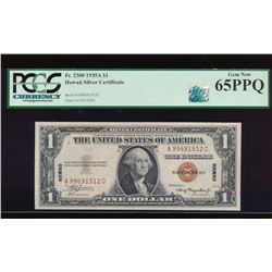 1935A $1 Hawaii Silver Certificate PCGS 65PPQ