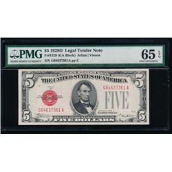 1928D $5 Legal Tender Note PMG 65EPQ