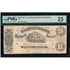 Image 1 : 1861 $20 Confederate States of America Note PMG 25