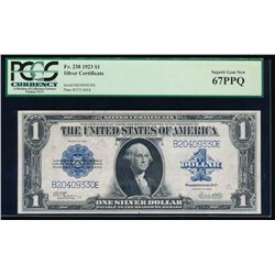 1923 $1 Silver Certificate PCGS 67PPQ