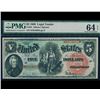 Image 1 : 1869 $5 Rainbow Legal Tender PMG 64EPQ