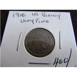 1906 USA INDIAN HEAD VF PENNY