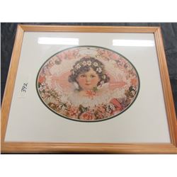 FRAMED ANGEL PICTURE (APPROX. 24 X 18")