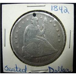 1842 SEATED LIBERTY DOLLAR