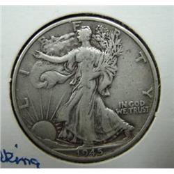 1945-D WALKING LIBERTY HALF DOLLAR