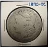 Image 1 : 1890-CC MORGAN SILVER DOLLAR