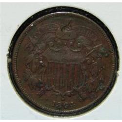 1864 TWO CENT PIECE