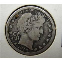 1914-D BARBER QUARTER