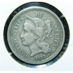 1873 THREE CENT NICKEL