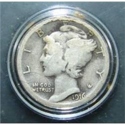 1916-S MERCURY DIME