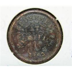 1863 CIVIL WAR TOKEN