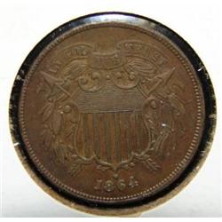 1864 TWO CENT PIECE