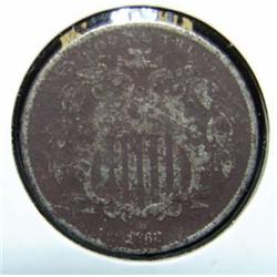 1868 SHIELD NICKEL