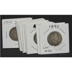 LOT OF 15 BARBER QUARTERS