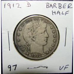 1912-D BARBER HALF DOLLAR