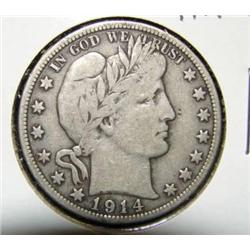 1914-S BARBER HALF DOLLAR