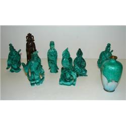 8 PIECE LOT OF ORIENTAL DECORATIVE ARTS