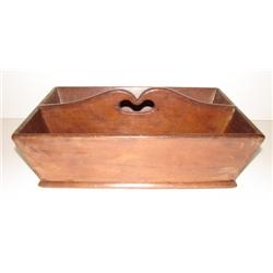 19th CENTURY DOVETAILED WALNUT FLATWARE