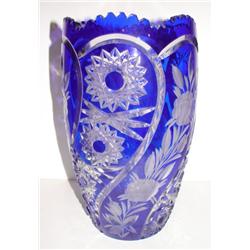 LARGE BOHEMIAN GLASS VASE