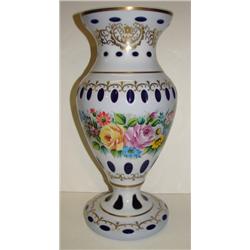 LARGE BOHEMIAN GLASS VASE