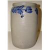 Image 1 : BLUE DECORATED STONEWARE CROCK