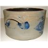 Image 2 : BLUE DECORATED STONEWARE CAKE CROCK