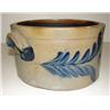 Image 4 : BLUE DECORATED STONEWARE CAKE CROCK