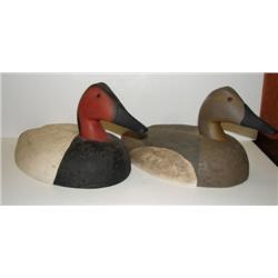 PAIR OF CANVASBACK DECOYS