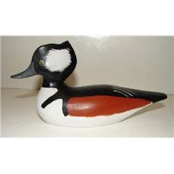 MINIATURE HOODED MERGANSER DRAKE DECOY