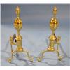 Image 1 : PAIR OF PERIOD CHIPPENDALE ANDIRONS