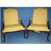 Image 1 : PAIR OF QUEEN ANNE STYLE ARM CHAIRS
