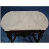 Image 2 : VICTORIAN WALNUT MARBLE TOP PARLOR TABL